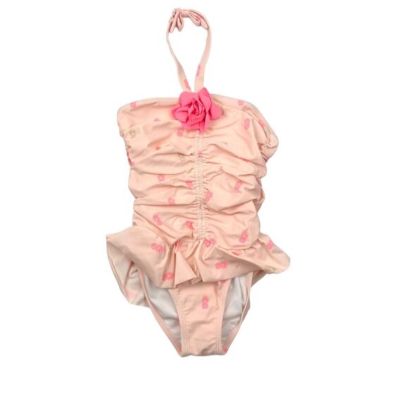 Janie and Jack Pink Pineapple Swimsuit - Picture 1 of 6